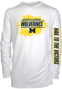 Michigan Wolverines Youth White Jessie Hail To The Victors Long Sleeve T-Shirt