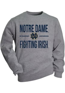 Notre Dame Fighting Irish Youth Grey Cruz Long Sleeve Crew Sweatshirt