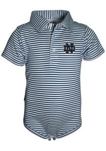Notre Dame Fighting Irish Baby Navy Blue Carson Short Sleeve One Piece Polo