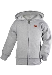 Minnesota Golden Gophers Toddler Henry Long Sleeve Full Zip Sweatshirt - Grey