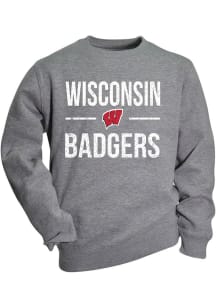 Wisconsin Badgers Toddler Grey Cruz Long Sleeve Crew Sweatshirt