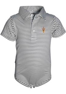 Arizona State Sun Devils Baby Charcoal Carson Short Sleeve One Piece Polo