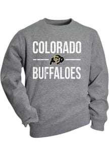 Colorado Buffaloes Youth Grey Cruz Long Sleeve Crew Sweatshirt