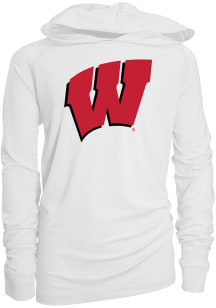 Wisconsin Badgers Youth White Marley Long Sleeve T-Shirt