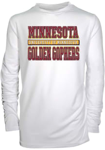 Youth White Minnesota Golden Gophers Jessie Stacked Wordmark Long Sleeve T-Shirt