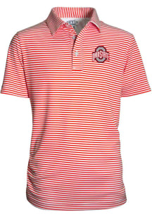 Toddler Red Ohio State Buckeyes Carson Design Short Sleeve Polo Shirt