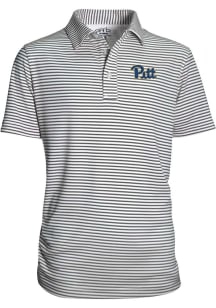 Youth Charcoal Pitt Panthers Carson Short Sleeve Polo Shirt