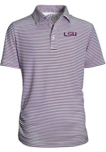 LSU Tigers Toddler Purple Carson Design Short Sleeve Polo Shirt