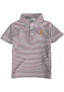 Arizona State Sun Devils Toddler Maroon Carson Striped Design Short Sleeve Polo Shirt