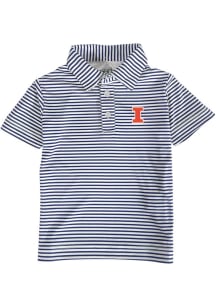 Toddler Navy Blue Illinois Fighting Illini Carson Striped Short Sleeve Polo Shirt