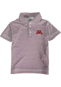 Toddler Maroon Minnesota Golden Gophers Carson Striped Design Short Sleeve Polo Shirt