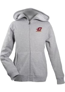Central Michigan Chippewas Youth Grey Henry Long Sleeve Full Zip Jacket