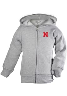 Nebraska Cornhuskers Toddler Henry Long Sleeve Full Zip Sweatshirt - Grey