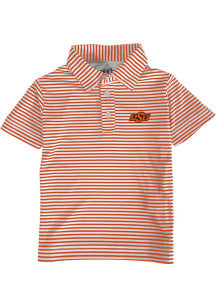 Oklahoma State Cowboys Toddler Orange Carson Striped Design Short Sleeve Polo Shirt