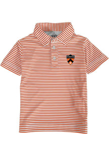 Princeton Tigers Toddler Orange Carson Striped Design Short Sleeve Polo Shirt