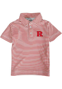 Rutgers Scarlet Knights Toddler Red Carson Striped Design Short Sleeve Polo Shirt
