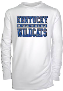 Kentucky Wildcats Youth White Jessie Stacked Wordmark Long Sleeve T-Shirt