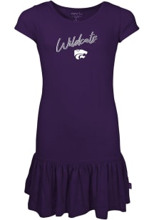 K-State Wildcats Girls Purple Corrine Short Sleeve Dress