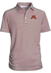 Youth Maroon Minnesota Golden Gophers Carson Striped Short Sleeve Polo Shirt