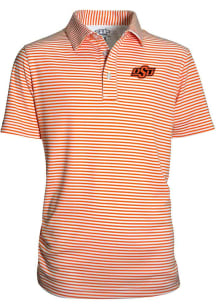 Oklahoma State Cowboys Youth Orange Carson Striped Short Sleeve Polo Shirt