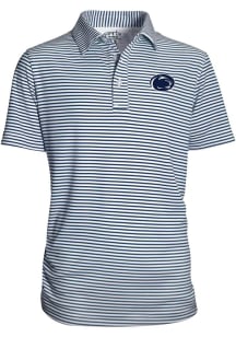 Youth Navy Blue Penn State Nittany Lions Carson Striped Short Sleeve Polo Shirt