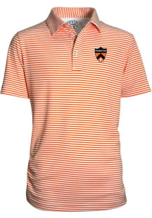 Princeton Tigers Youth Orange Carson Striped Short Sleeve Polo Shirt