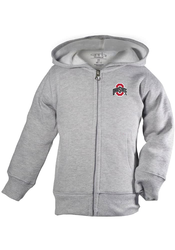 Toddler GREY Ohio State Buckeyes Henry Long Sleeve Full Zip