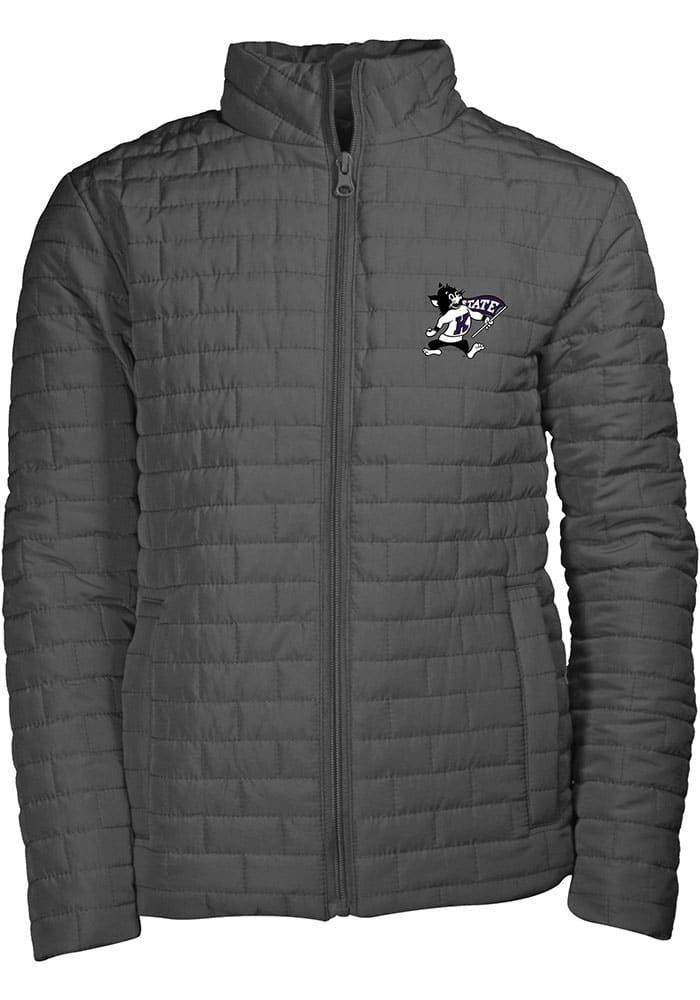 K-State Wildcats Youth Grey Elliot Light Weight Jacket