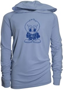 Kansas Jayhawks Girls Light Blue Marley Hooded Long Sleeve T-shirt