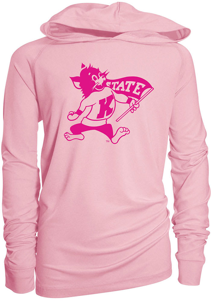 K-State Wildcats Girls Pink Marley Hooded Long Sleeve T-shirt
