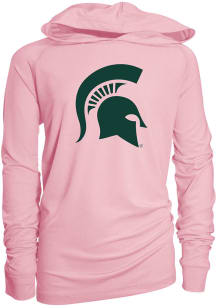 Michigan State Spartans Girls Pink Marley Hooded Long Sleeve T-shirt