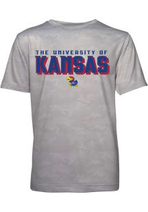 Kansas Jayhawks Youth Grey Hudson Short Sleeve T-Shirt