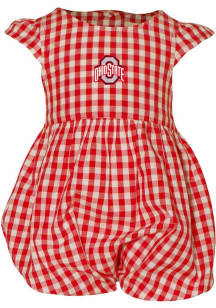 Ohio State Buckeyes Baby Girls Red Cara Short Sleeve Dress