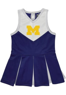 Toddler Girls Navy Blue Michigan Wolverines 1 Piece Cheer Sets