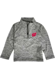 Toddler Grey Wisconsin Badgers Matthew Long Sleeve Qtr Zip