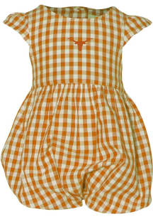 Texas Longhorns Baby Girls Burnt Orange Cara Short Sleeve Dress
