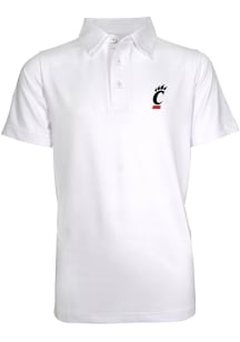 Youth White Cincinnati Bearcats Blake Short Sleeve Polo Shirt