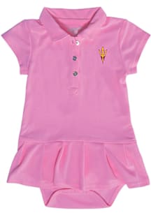 Arizona State Sun Devils Baby Girls Pink Caroline Onesie Short Sleeve Dress