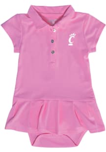 Cincinnati Bearcats Baby Girls Pink Caroline Onesie Short Sleeve Dress