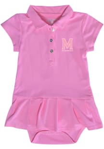 Baby Girls Pink Maryland Terrapins Caroline Onesie Short Sleeve Dress