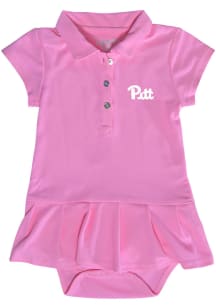 Baby Girls Pink Pitt Panthers Caroline Onesie Short Sleeve Dress