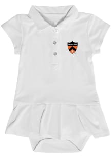 Princeton Tigers Baby Girls White Caroline Onesie Short Sleeve Dress