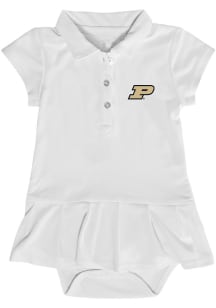 Baby Girls White Purdue Boilermakers Caroline Onesie Short Sleeve Dress