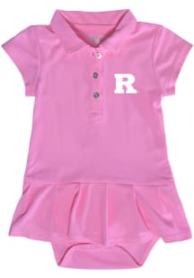 Rutgers Scarlet Knights Baby Girls Pink Caroline Onesie Short Sleeve Dress