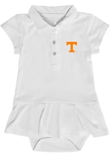 Tennessee Volunteers Baby Girls White Caroline Onesie Short Sleeve Dress