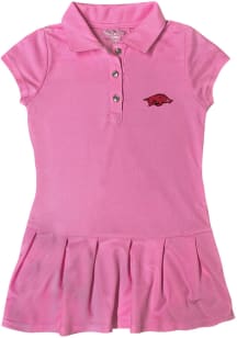 Arkansas Razorbacks Toddler Girls Pink Caroline Short Sleeve Dress