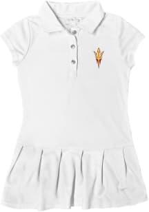 Arizona State Sun Devils Toddler Girls White Caroline Short Sleeve Dress