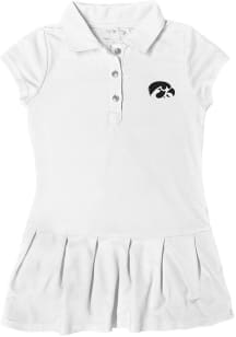 Toddler Girls White Iowa Hawkeyes Caroline Short Sleeve Dresses