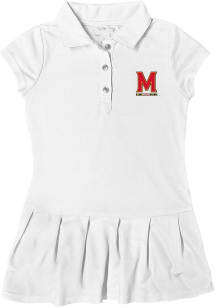 Toddler Girls White Maryland Terrapins Caroline Short Sleeve Dresses