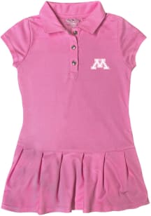 Toddler Girls Pink Minnesota Golden Gophers Caroline Short Sleeve Dress